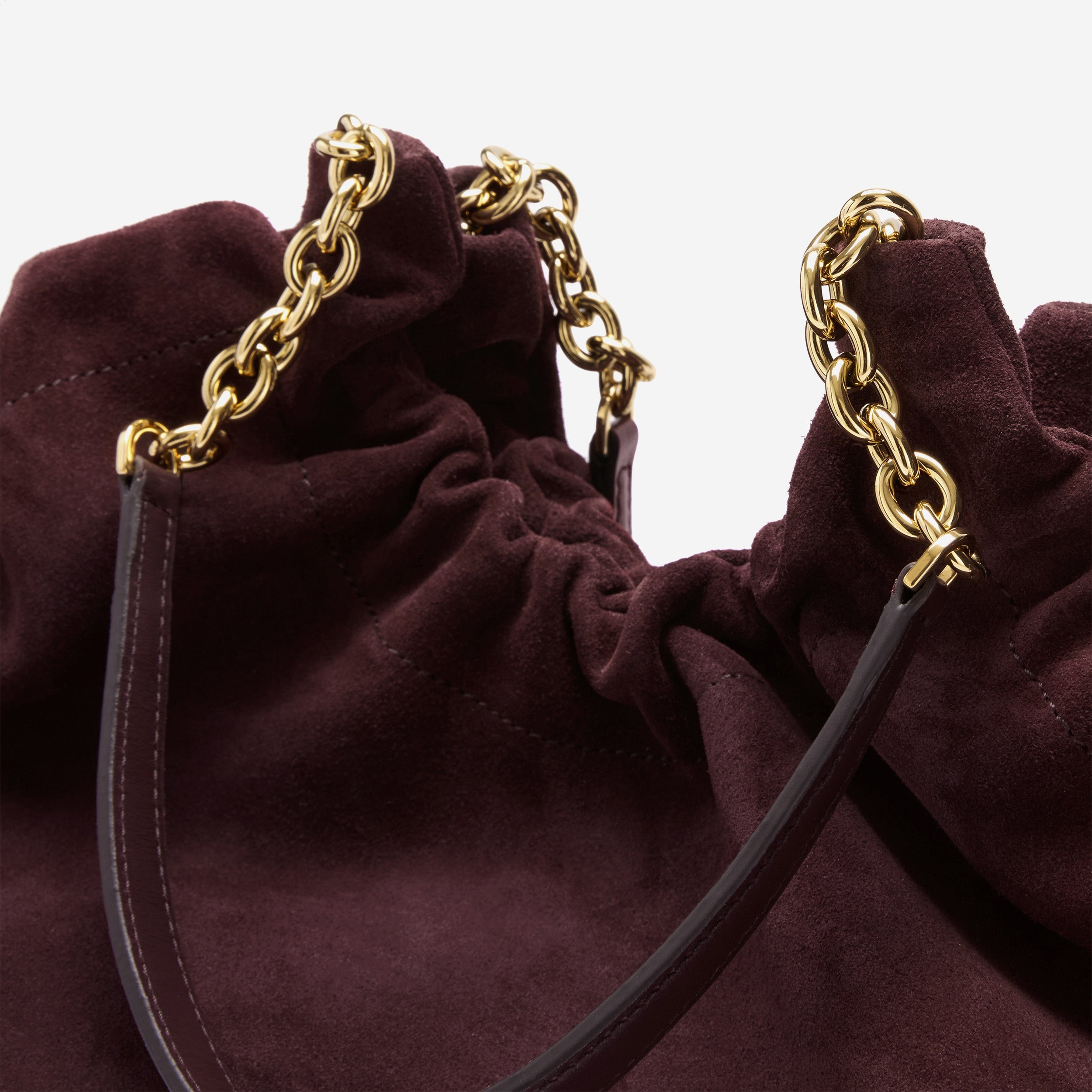 DeMellier The Midi Miami burgundy suede & burgundy smooth