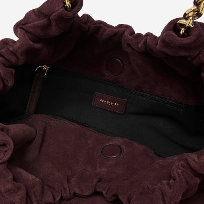 DeMellier The Midi Miami burgundy suede & burgundy smooth
