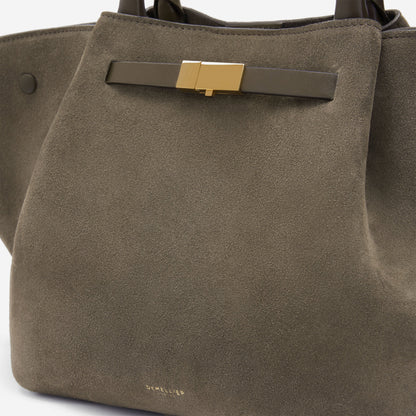 DeMellier The Midi New York deep olive suede & deep olive smooth