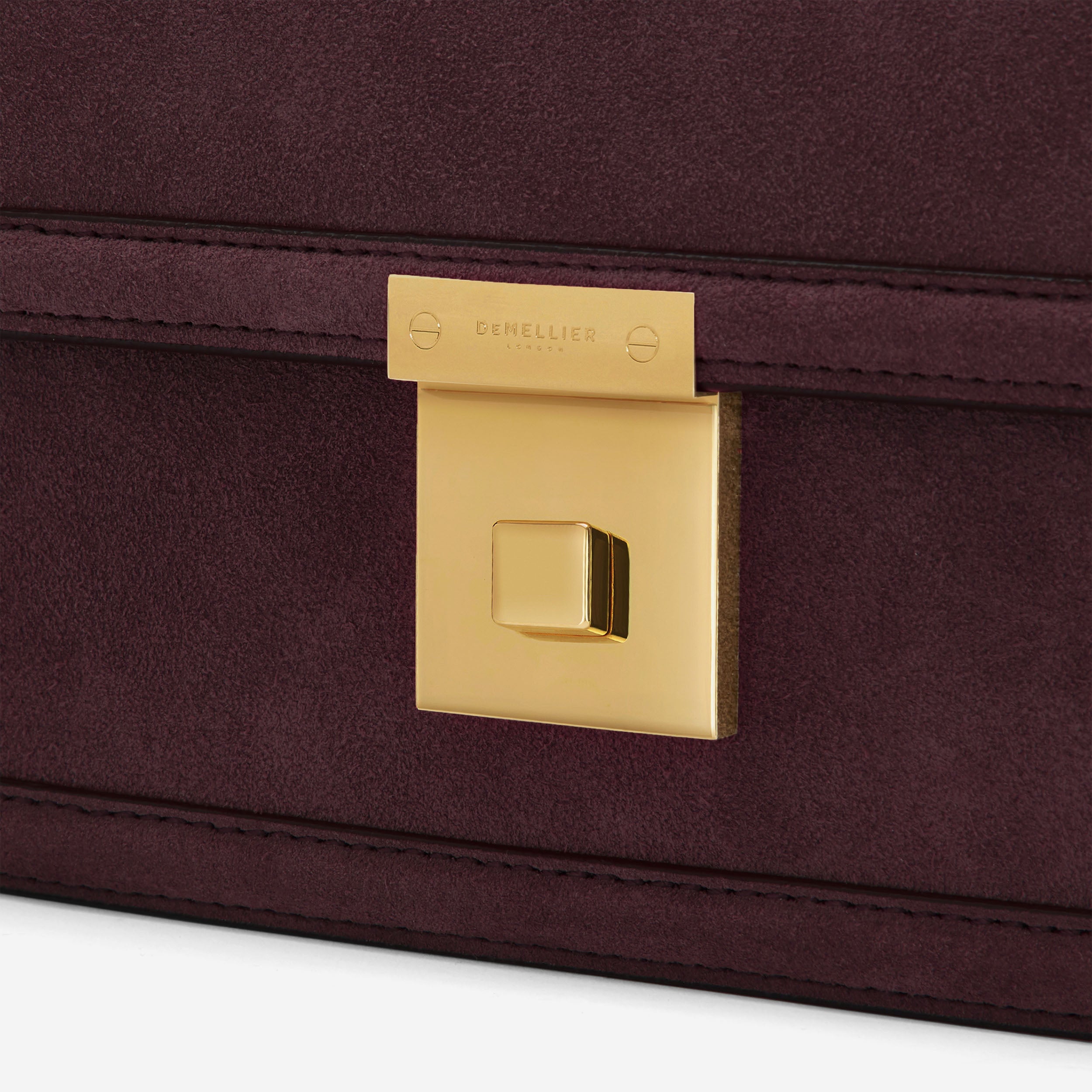 DeMellier The Paris Crossbody burgundy suede