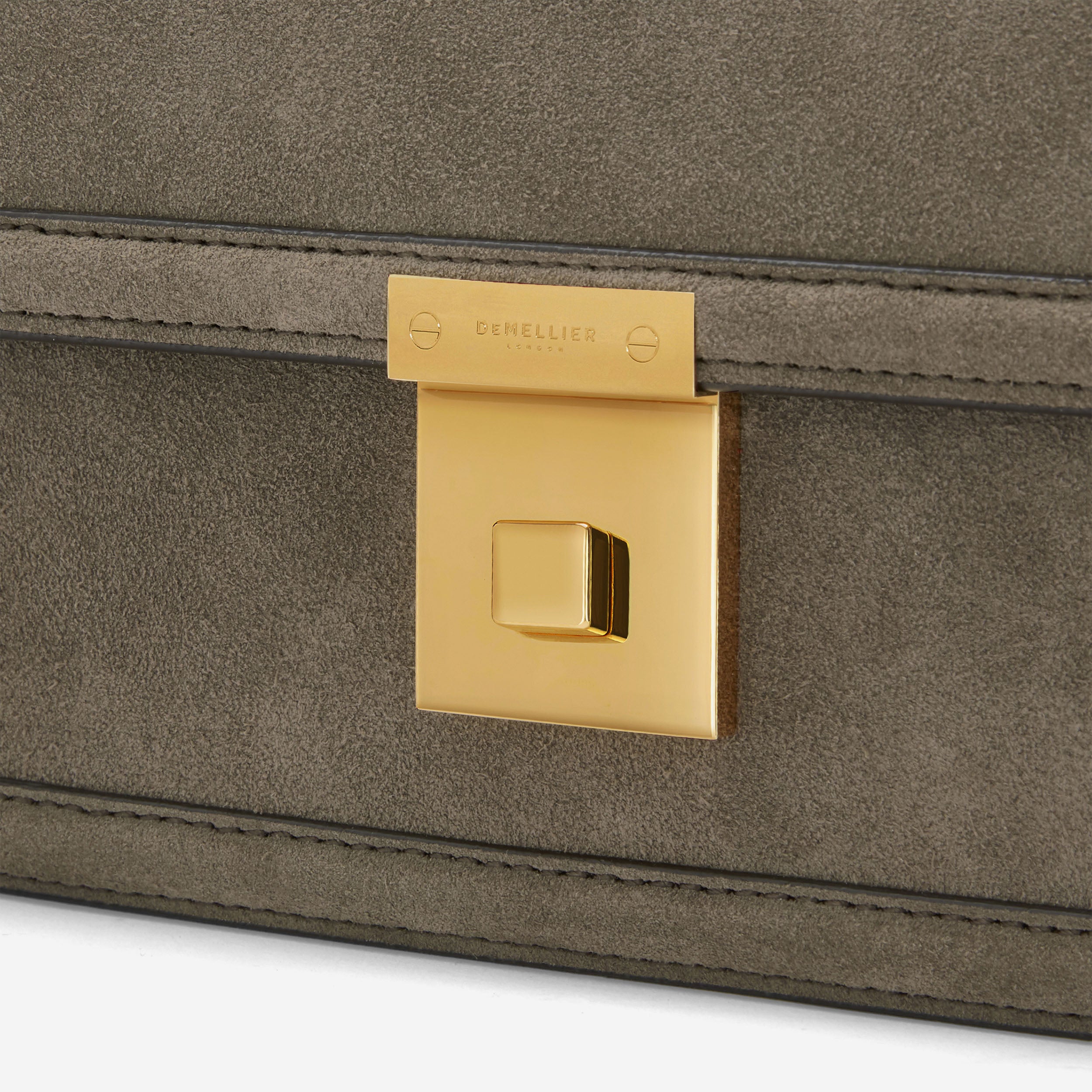 DeMellier The Paris Crossbody deep olive suede