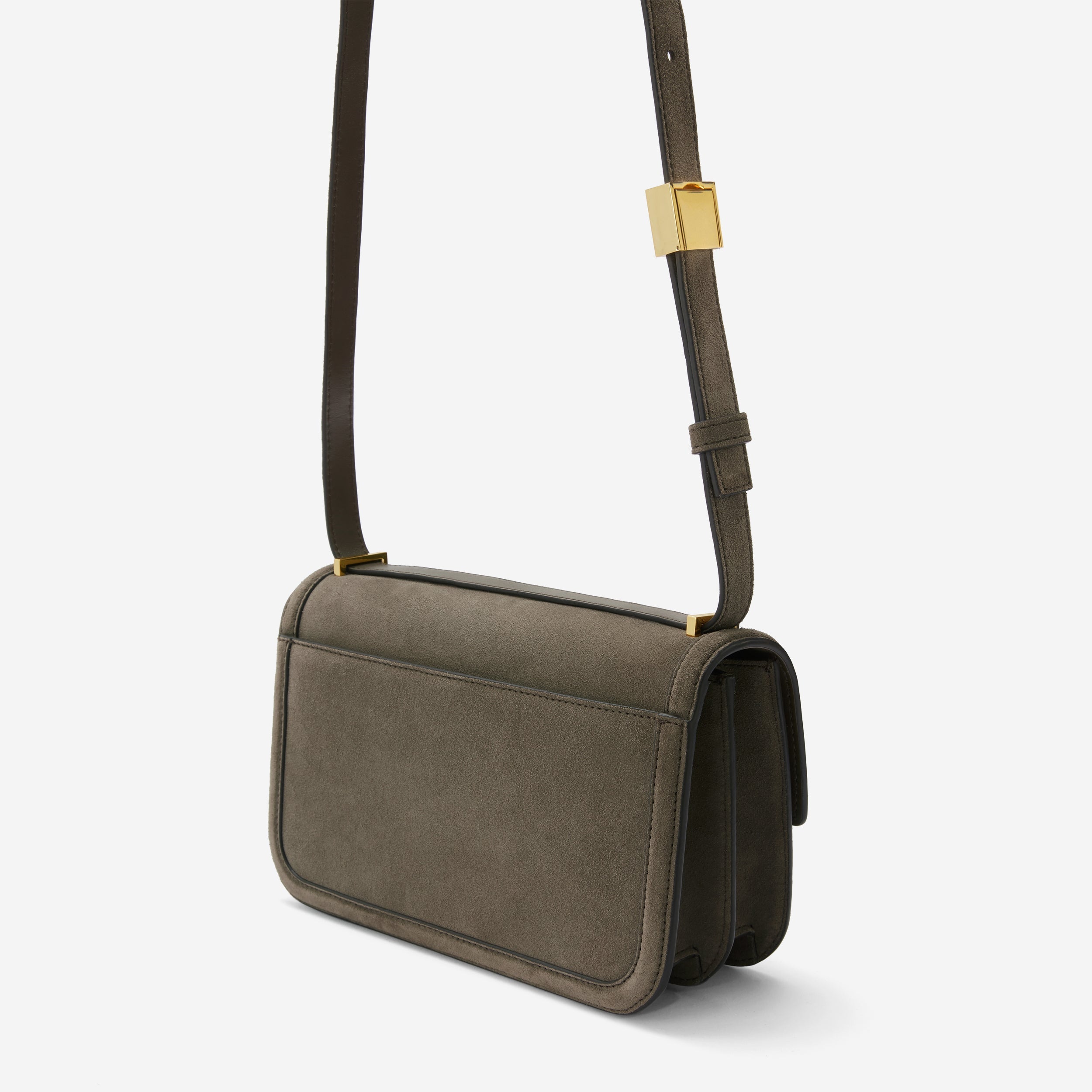 DeMellier The Paris Crossbody deep olive suede