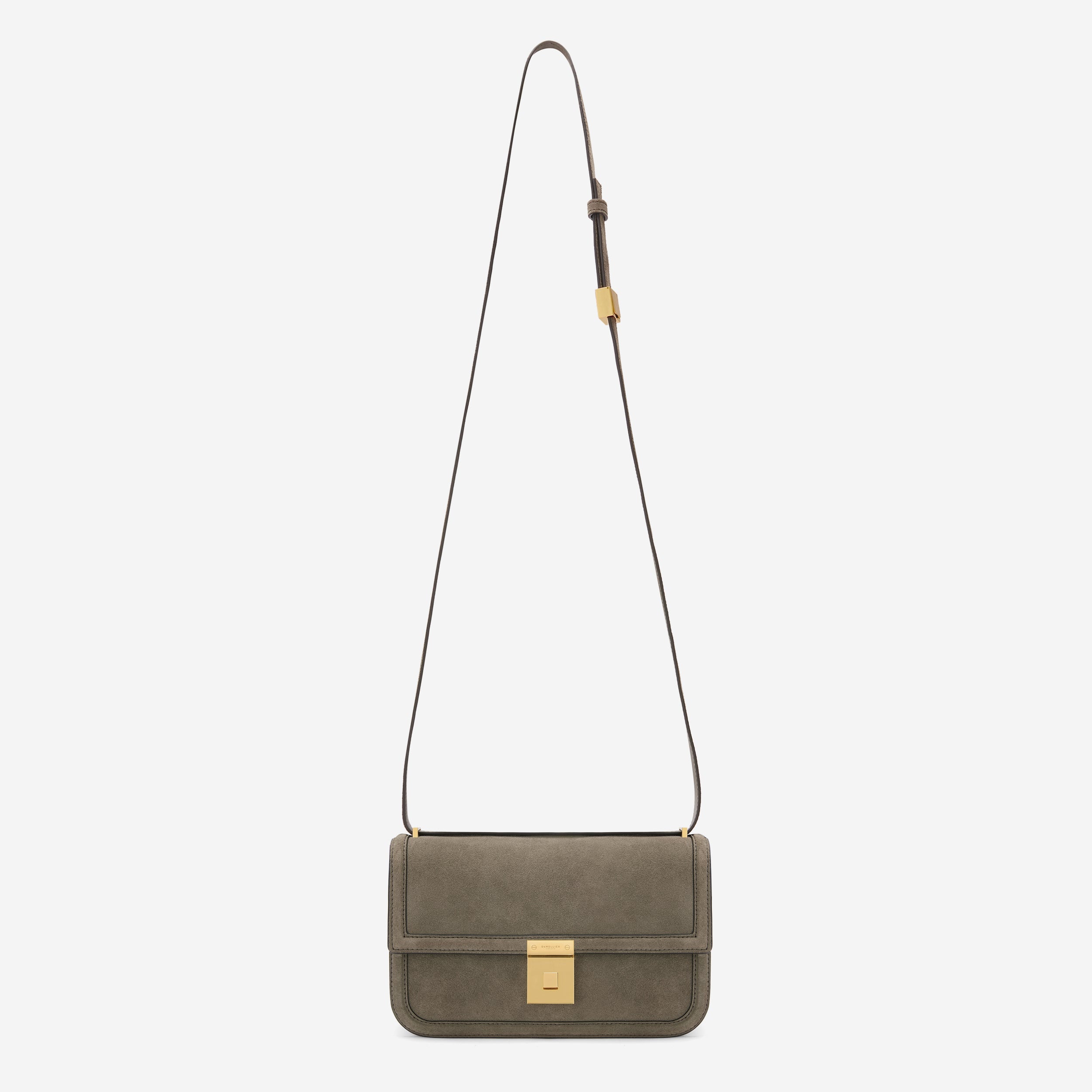 DeMellier The Paris Crossbody deep olive suede