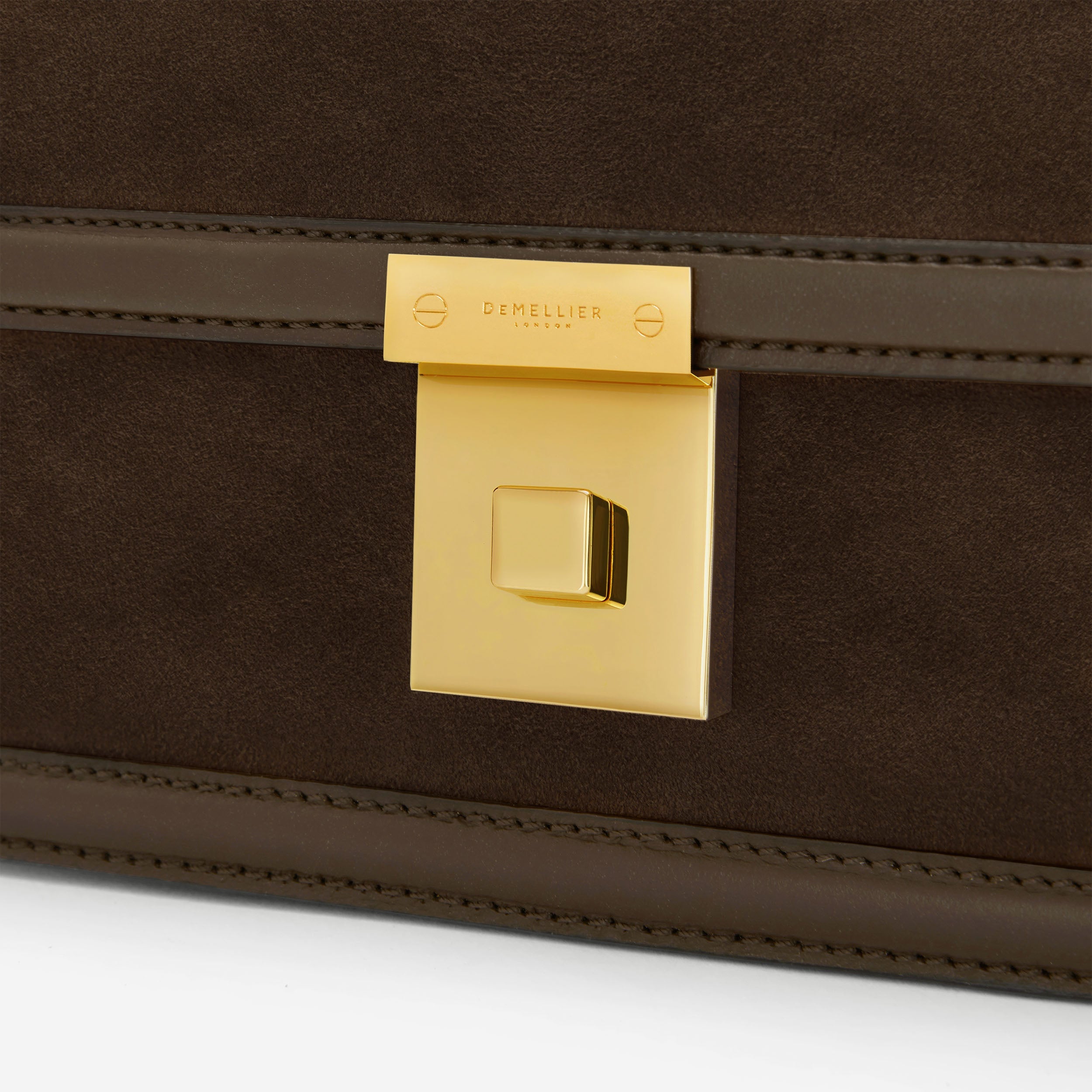 DeMellier The Paris Crossbody mocha suede & mocha smooth