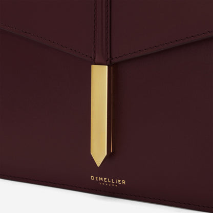 DeMellier The Tokyo Clutch burgundy smooth