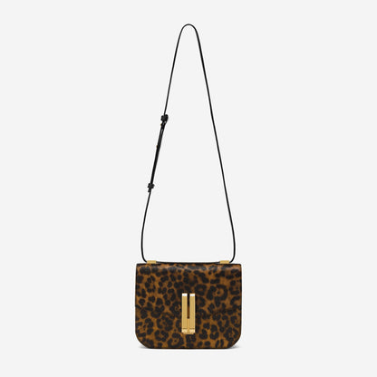 DeMellier The Vancouver leopard-effect calf hair & black smooth