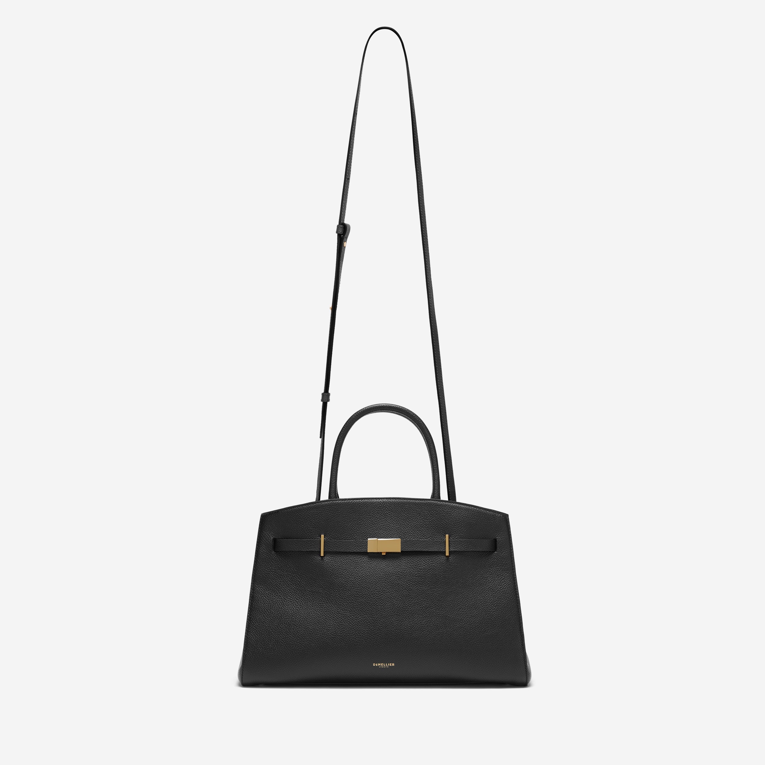 DeMellier The Midi Hudson black small grain