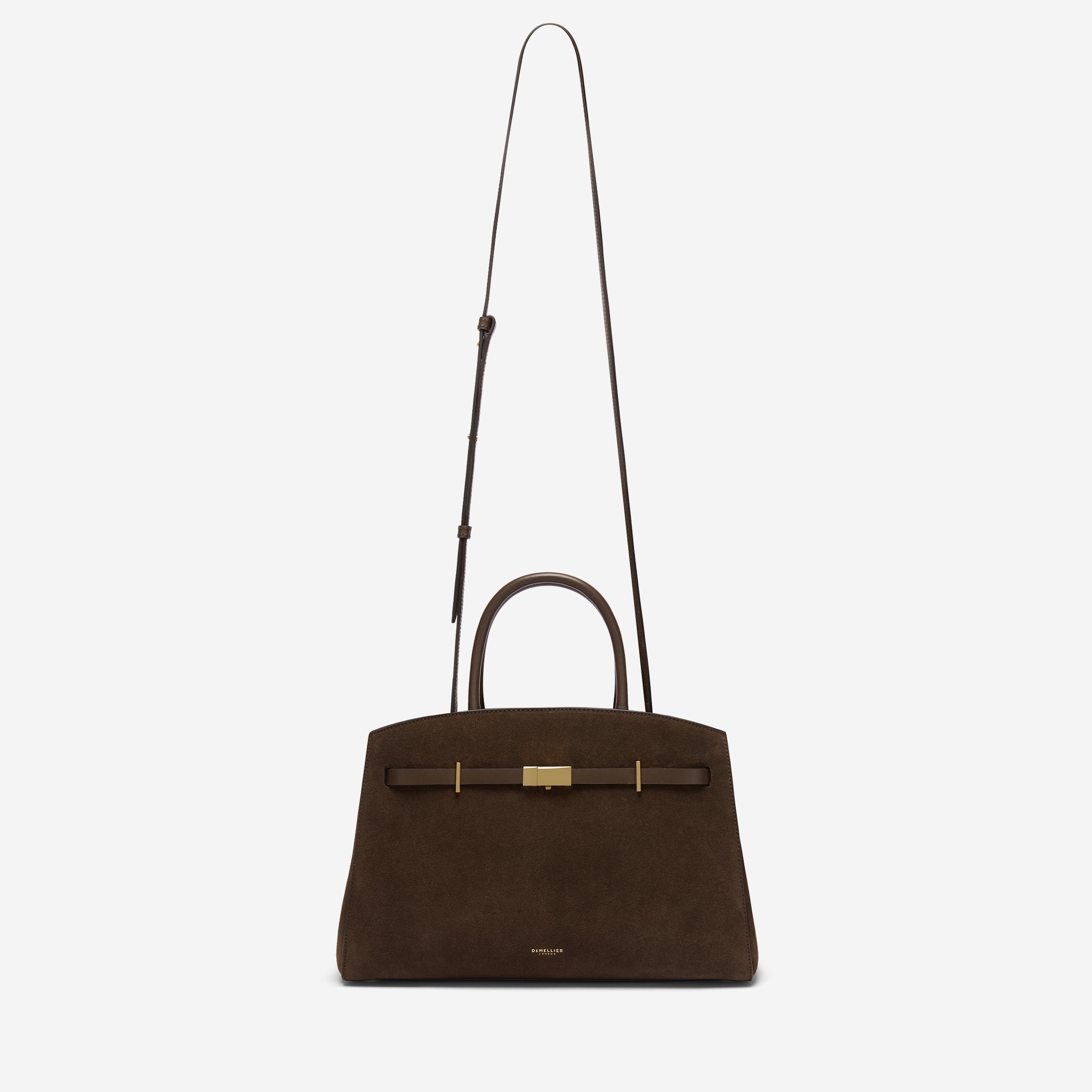 DeMellier The Midi Hudson mocha suede & mocha smooth