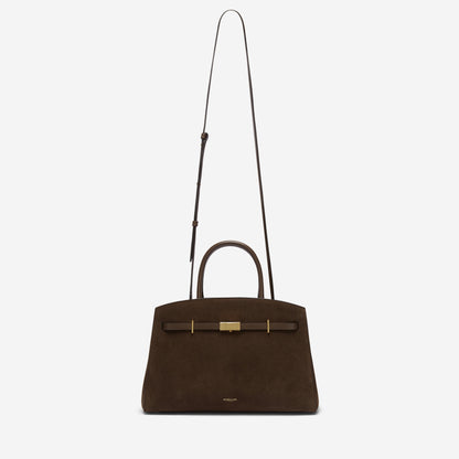 DeMellier The Midi Hudson mocha suede & mocha smooth