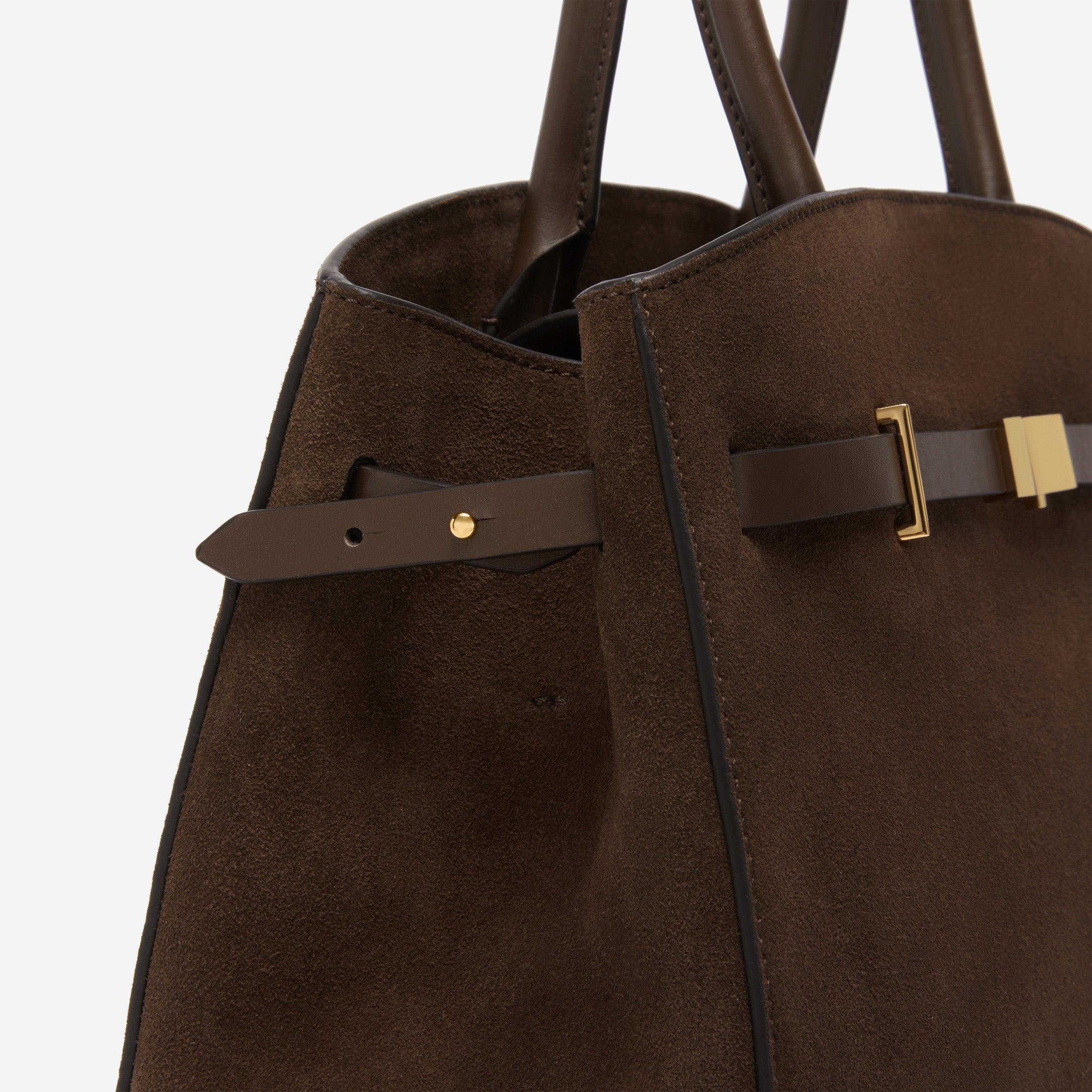 DeMellier The Midi Hudson mocha suede & mocha smooth