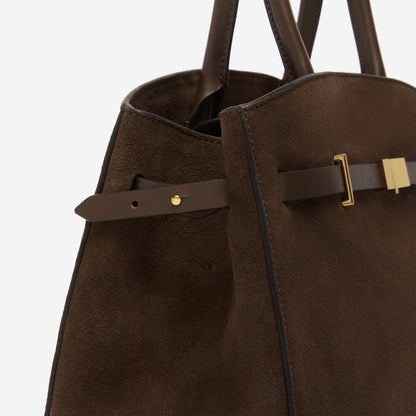 DeMellier The Midi Hudson mocha suede & mocha smooth