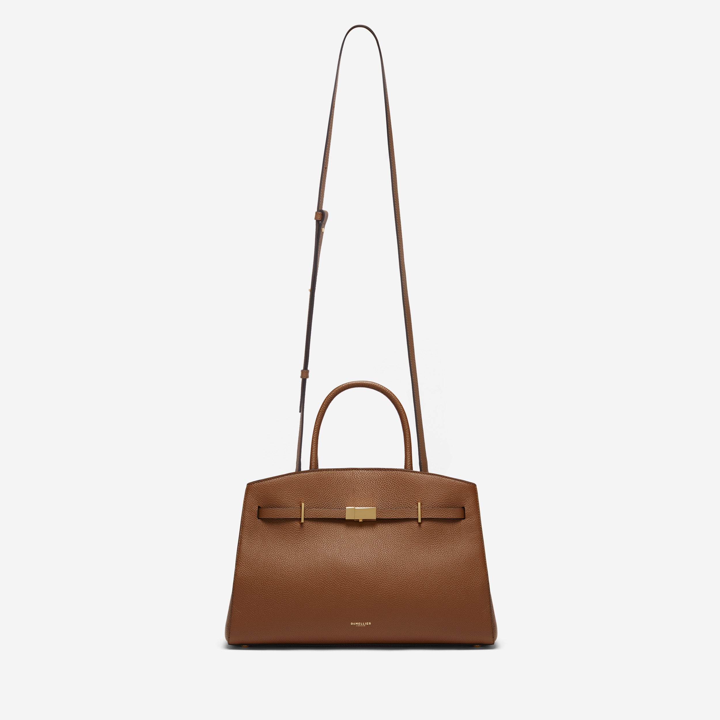 DeMellier The Midi Hudson tan small grain