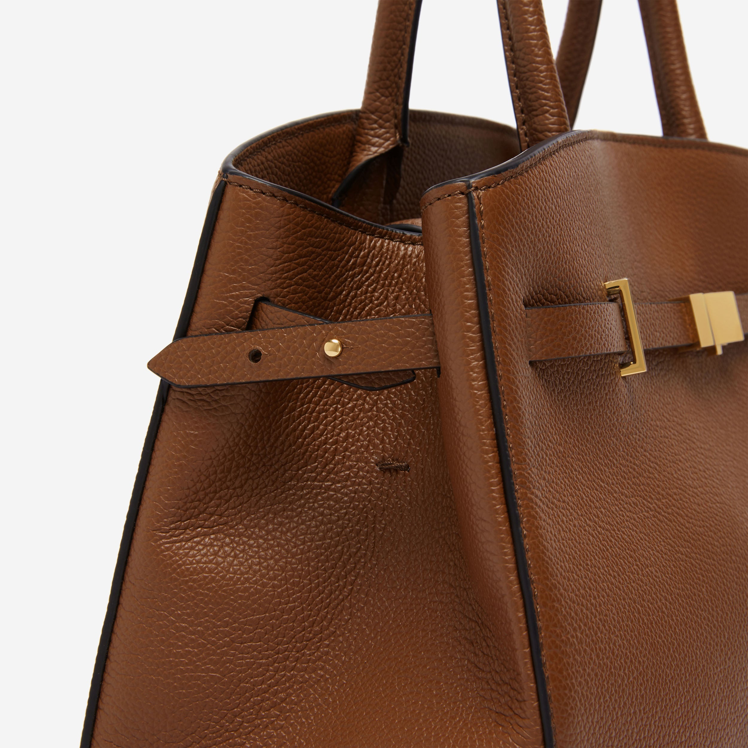 DeMellier The Midi Hudson tan small grain