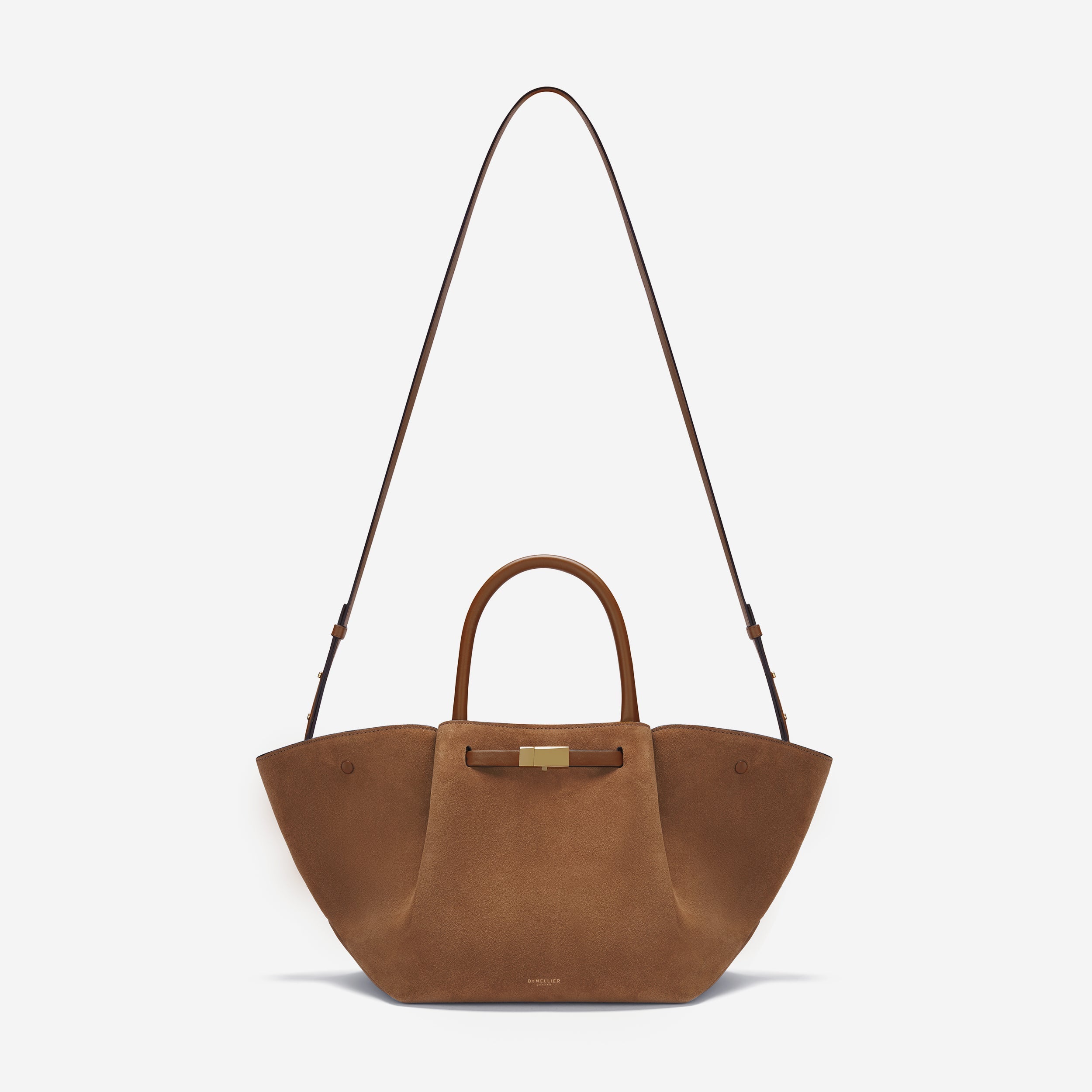 DeMellier The Midi New York deep tan suede & tan smooth