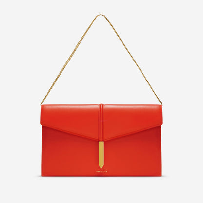 DeMellier The Tokyo Clutch poppy red smooth