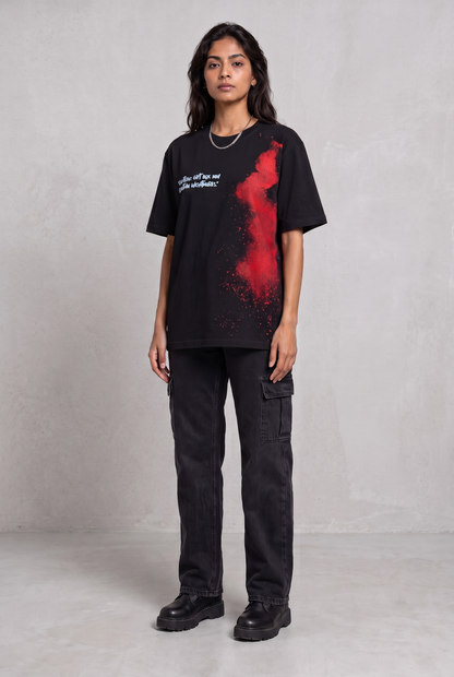 DARK SECRET BLACK WOMEN’S OVERSIZED T-SHIRT