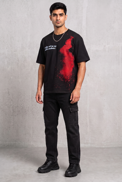 DARK SECRET BLACK MEN’S OVERSIZED T-SHIRT