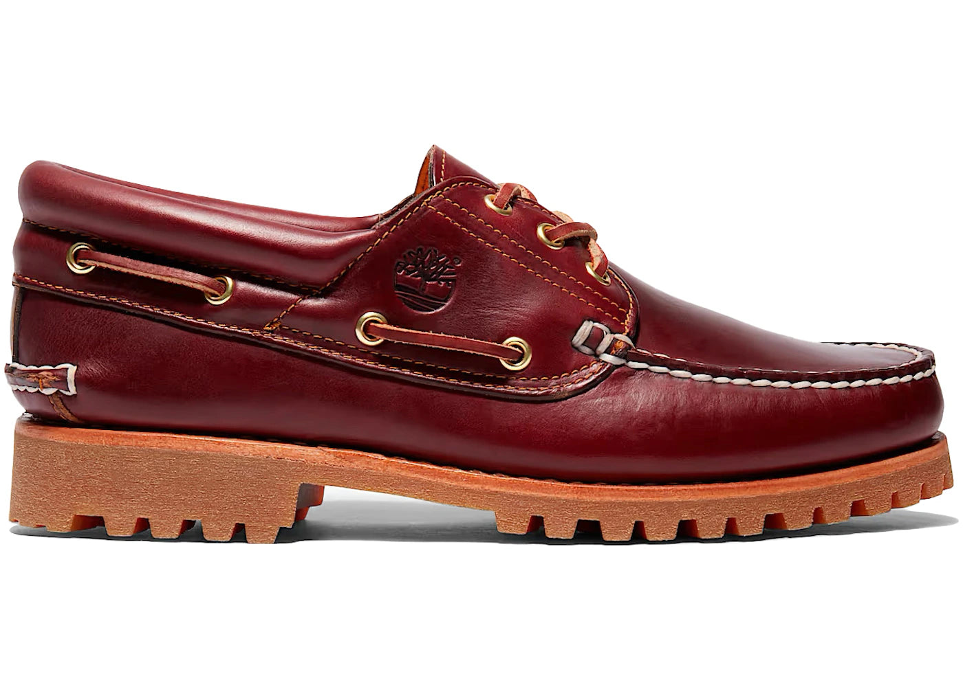 Timberland 3-Eye Lug Handsewn Boat Shoe Burgundy