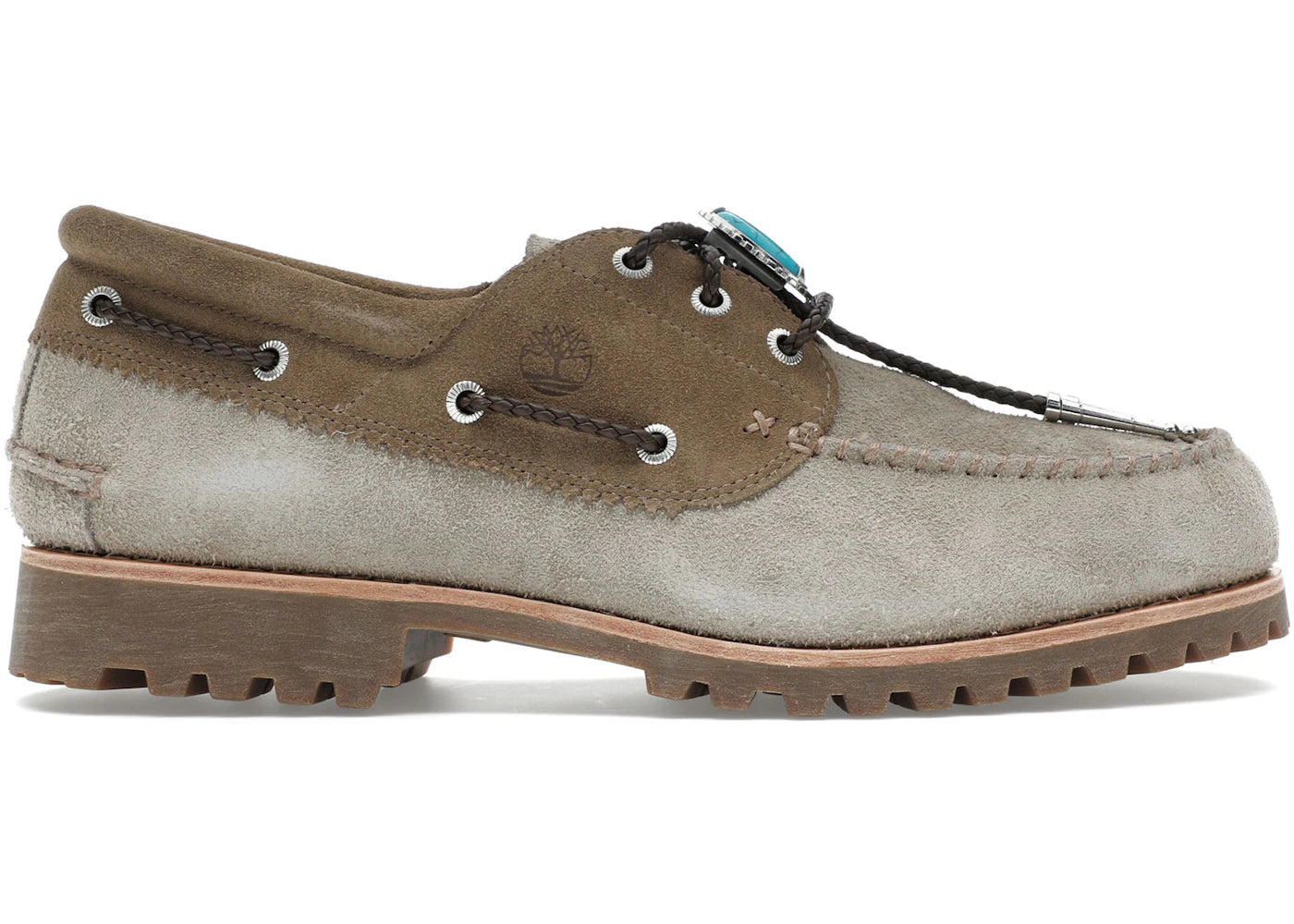 timberland 3-eye lug handsewn boat shoe packer santa fe