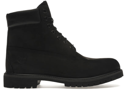 Timberland 6 Inch Black Nubuck Premium Boot, front