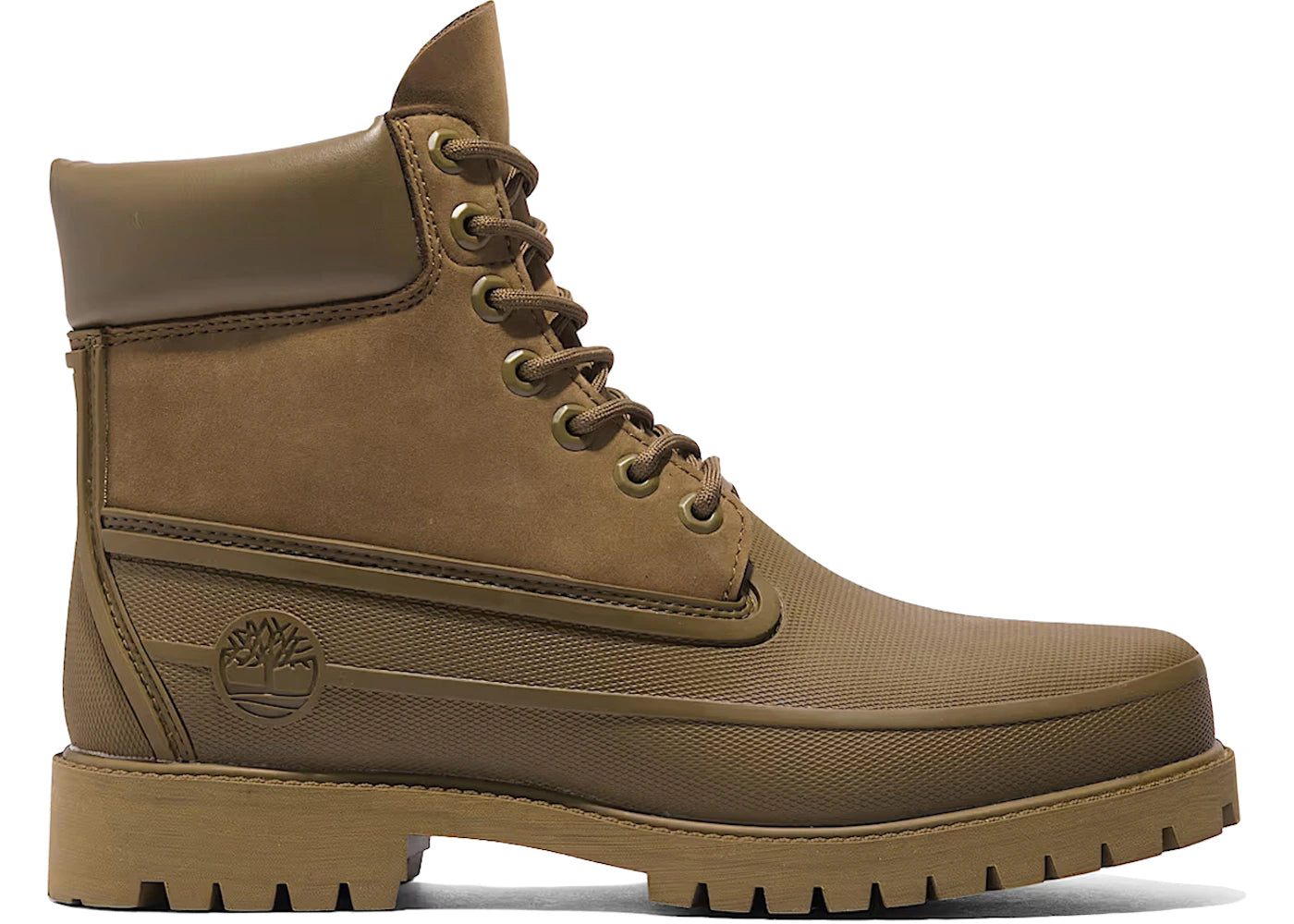 timberland 6" heritage rubber toe boot olive