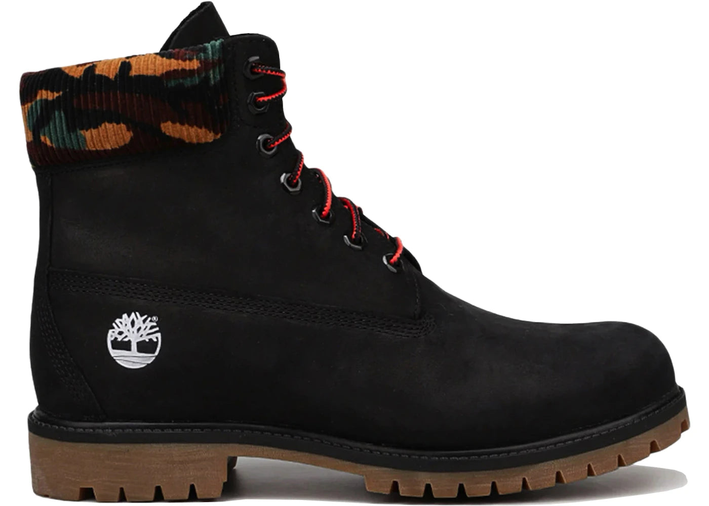 timberland 6" heritage warm lined boot black camo