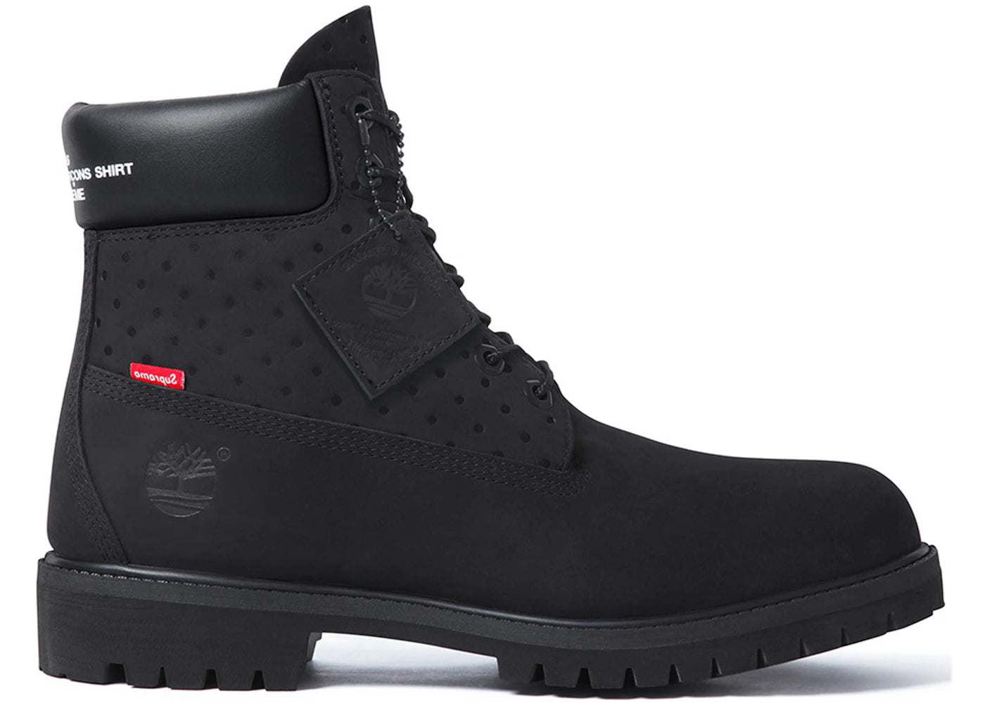 timberland 6" boot supreme x comme des garcons black