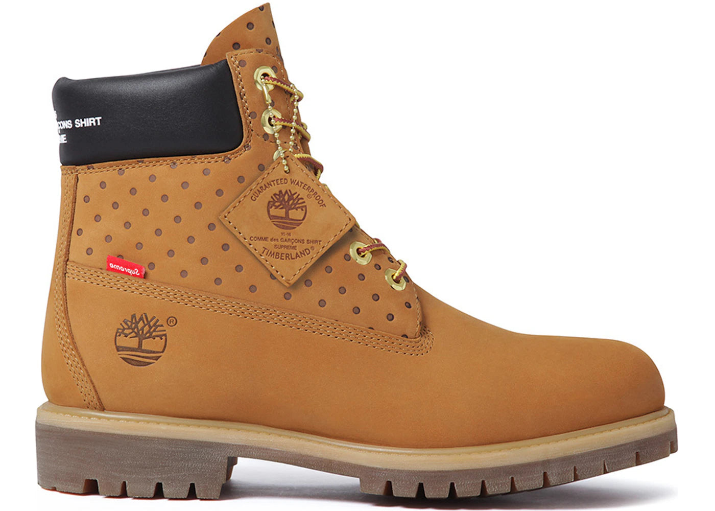 timberland 6" boot supreme x comme des garcons wheat