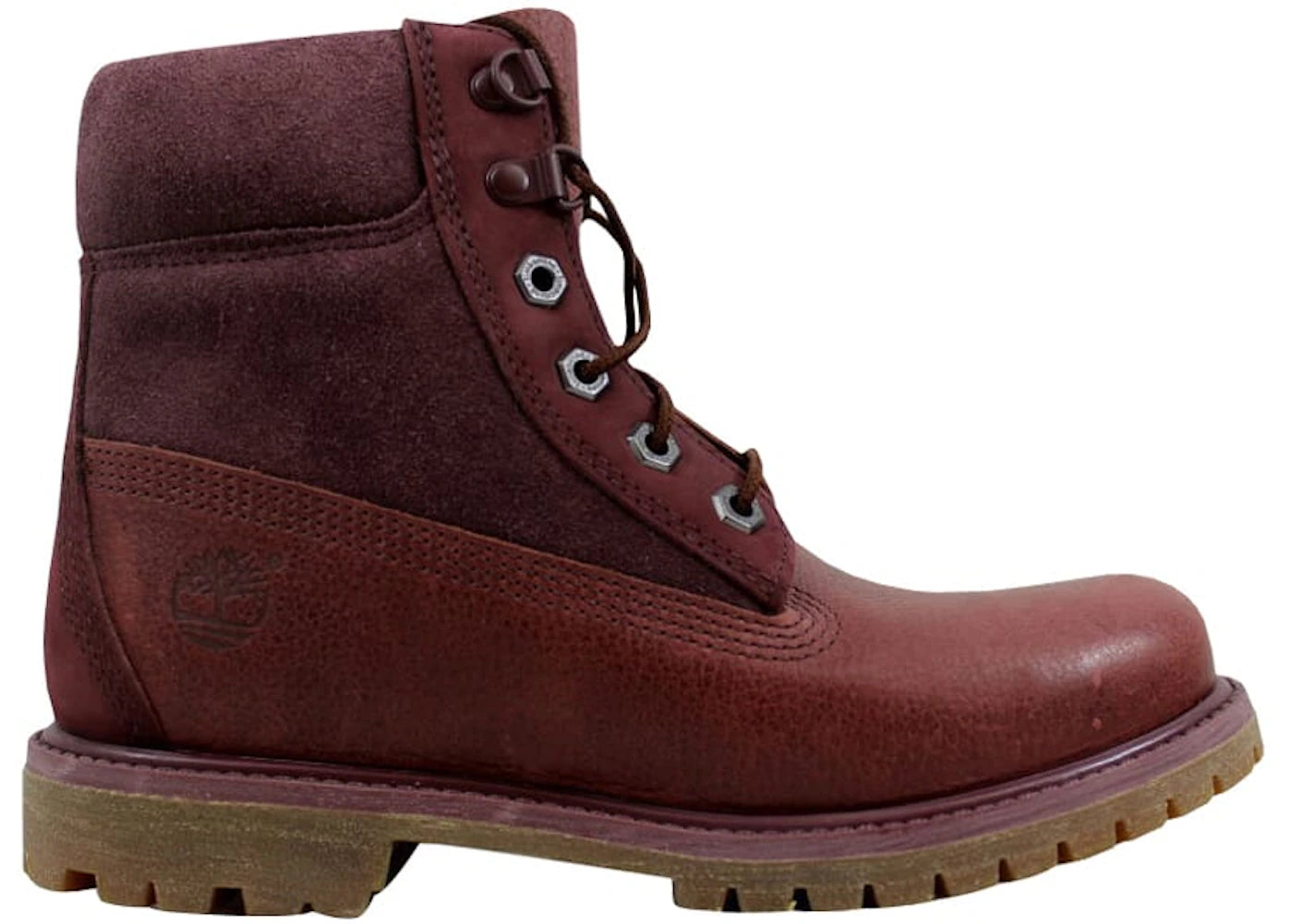 timberland 6" premium d ring boot burgundy (women's)