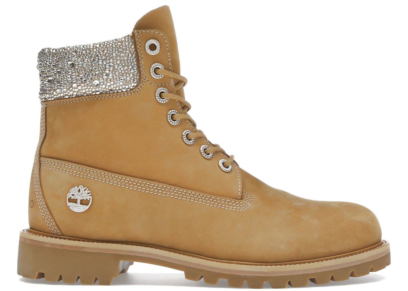 Timberland 6" Boot Jimmy Choo Premium Wheat Swarovski Crystal (Women'S)