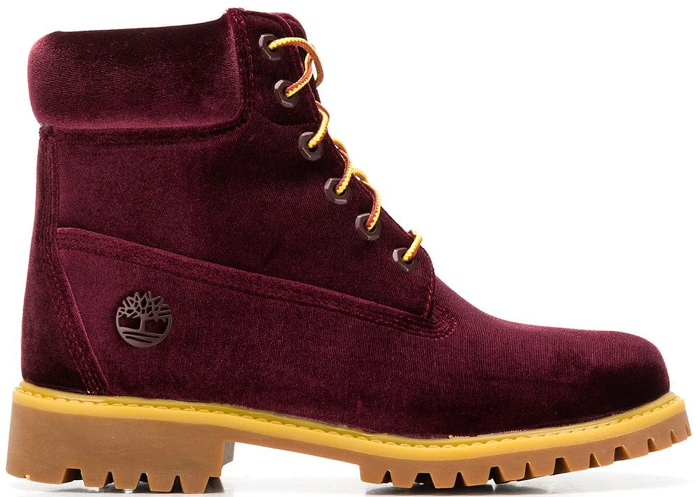 timberland 6" boot off-white velvet wine (women's)