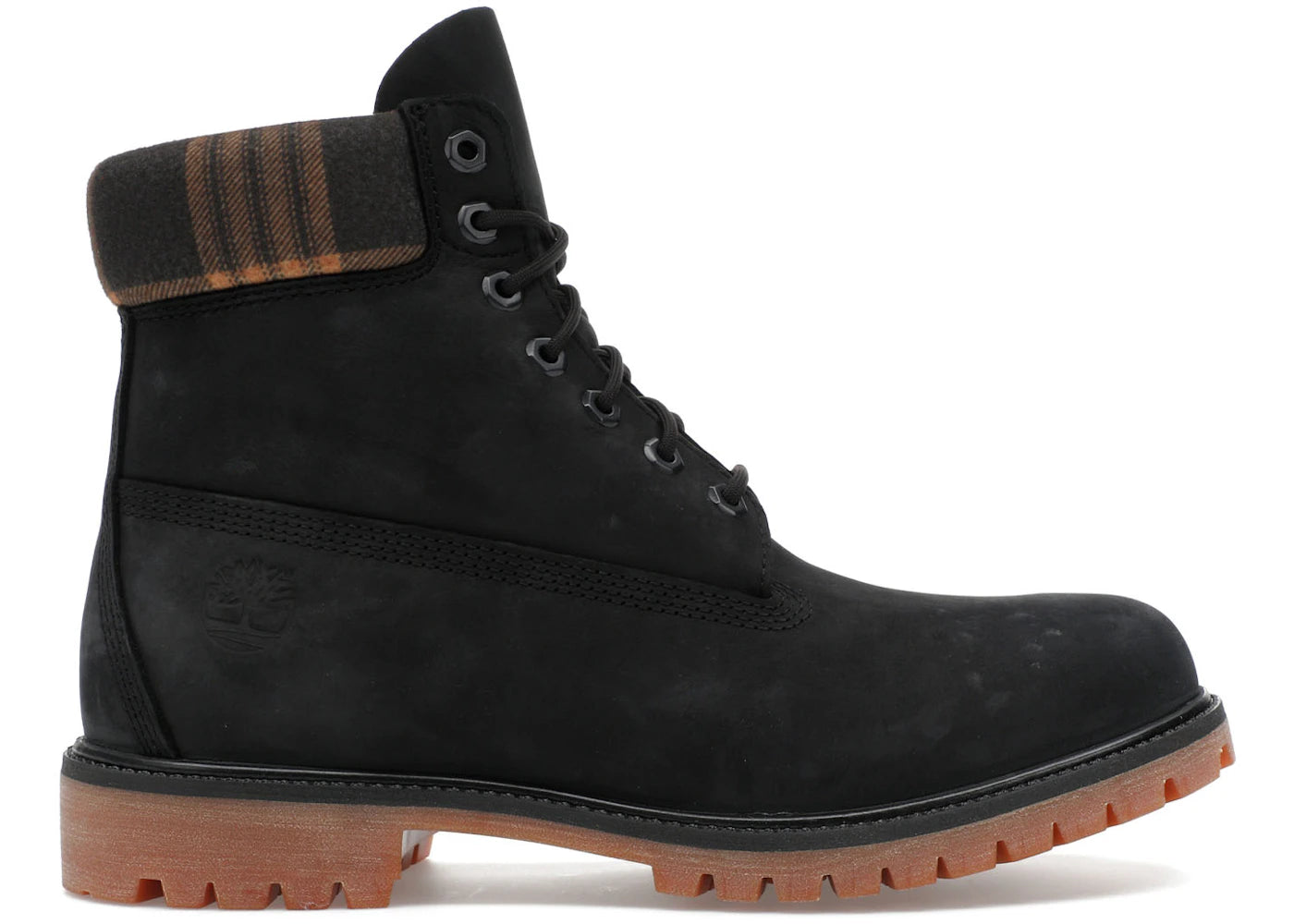 timberland 6" heritage waterproof boot black plaid