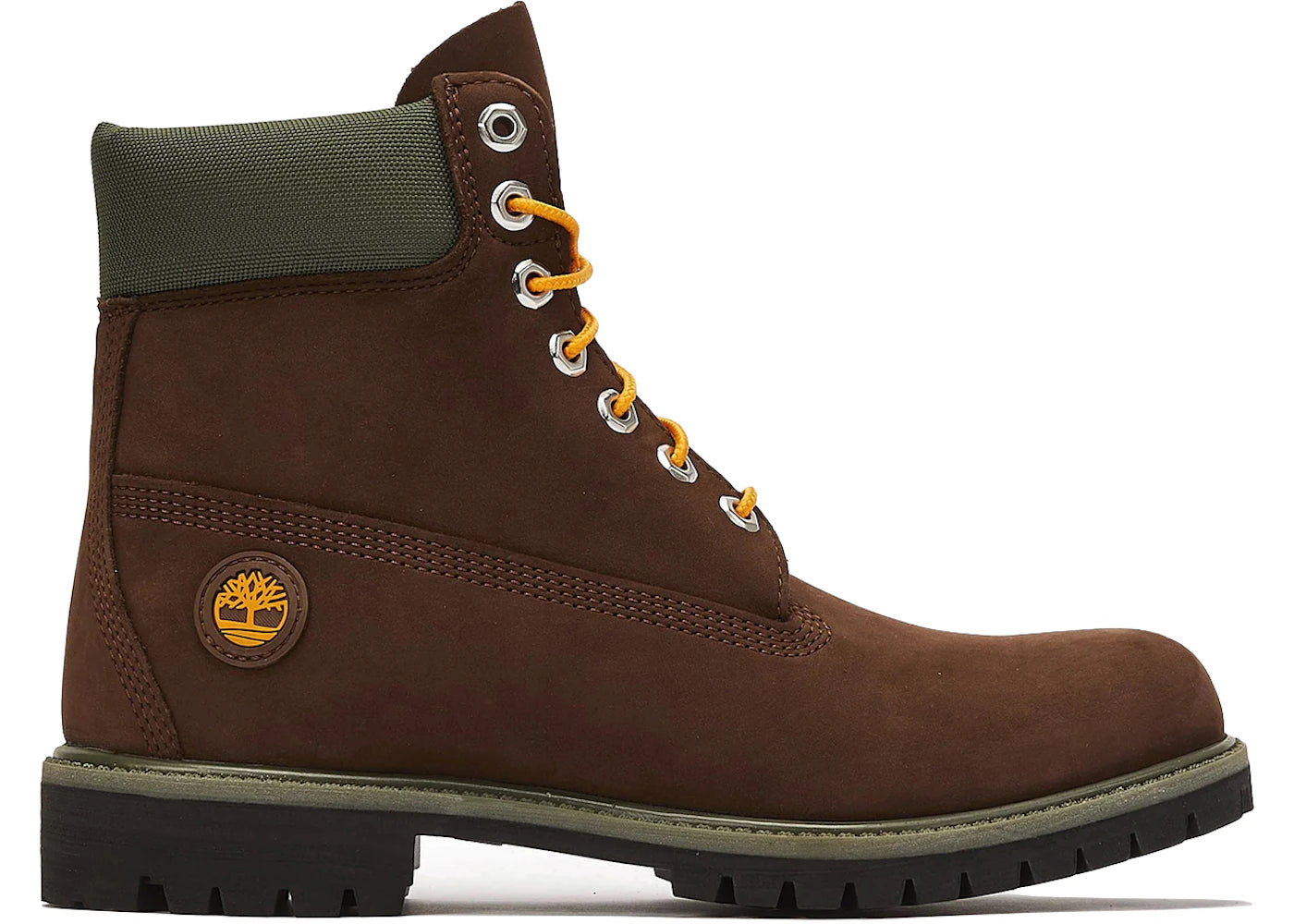 timberland 6" premium waterproof boot dark brown green