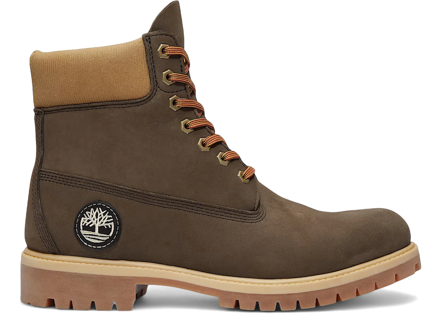 timberland 6" premium waterproof boot dark brown olive nubuck