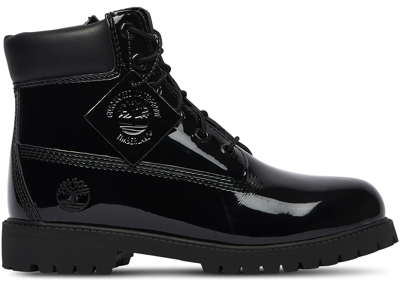 Timberland 6" Premium Waterproof Patent Boots Black (Gs)