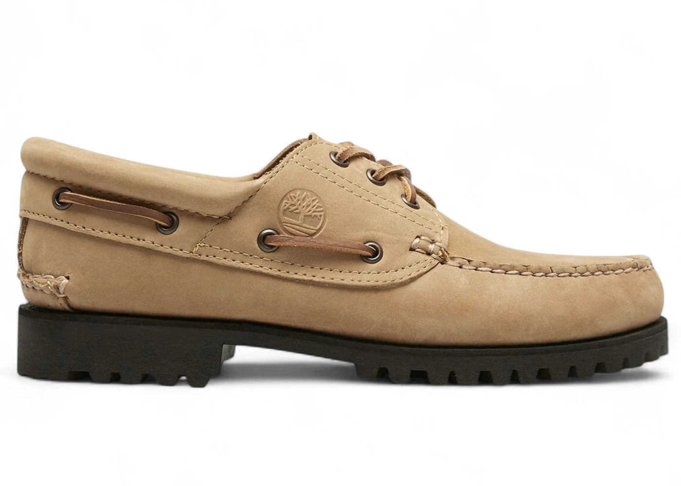 timberland authentic boat shoe beige black
