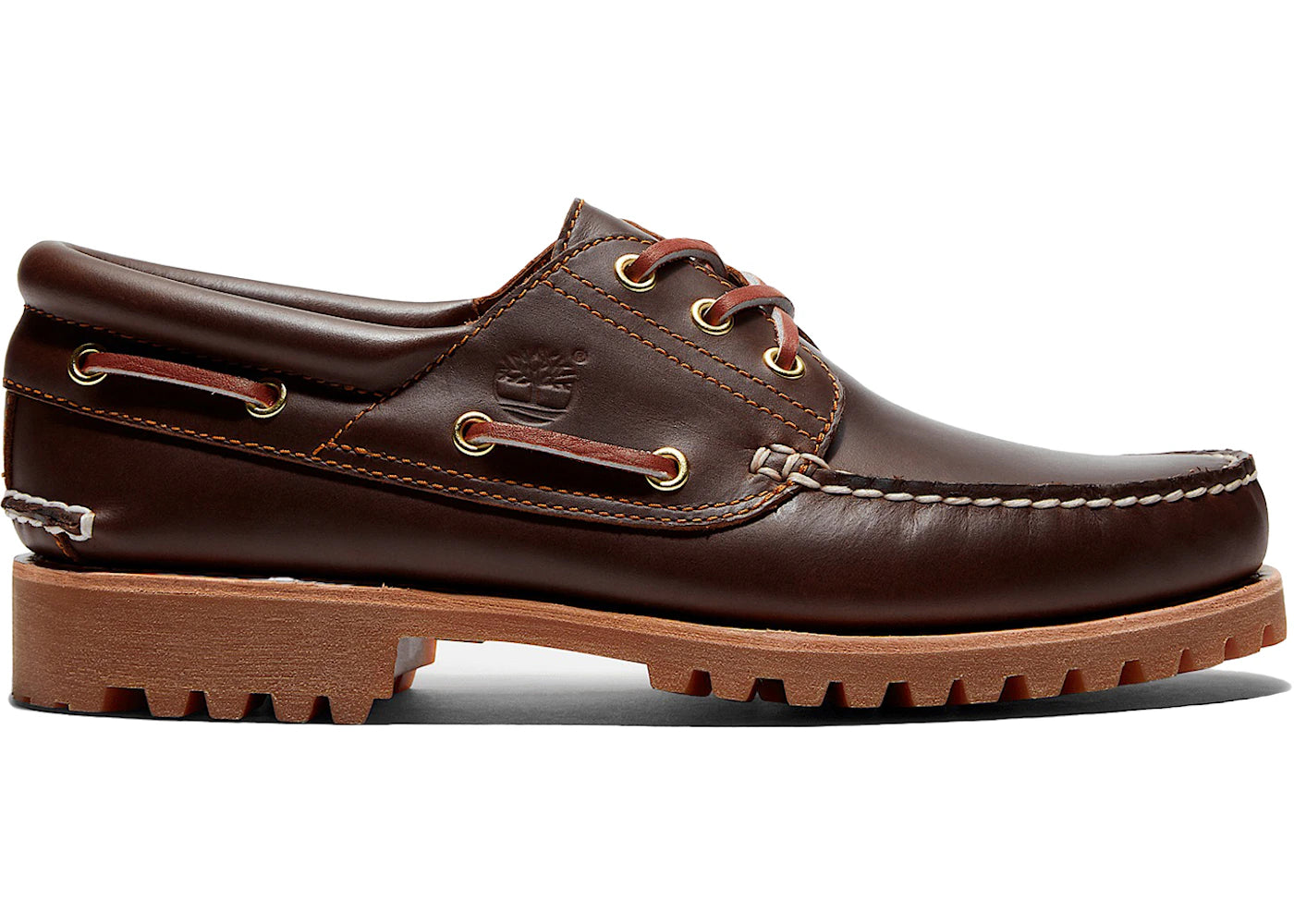 timberland authentics 3 eye classic lug brown full-grain leather
