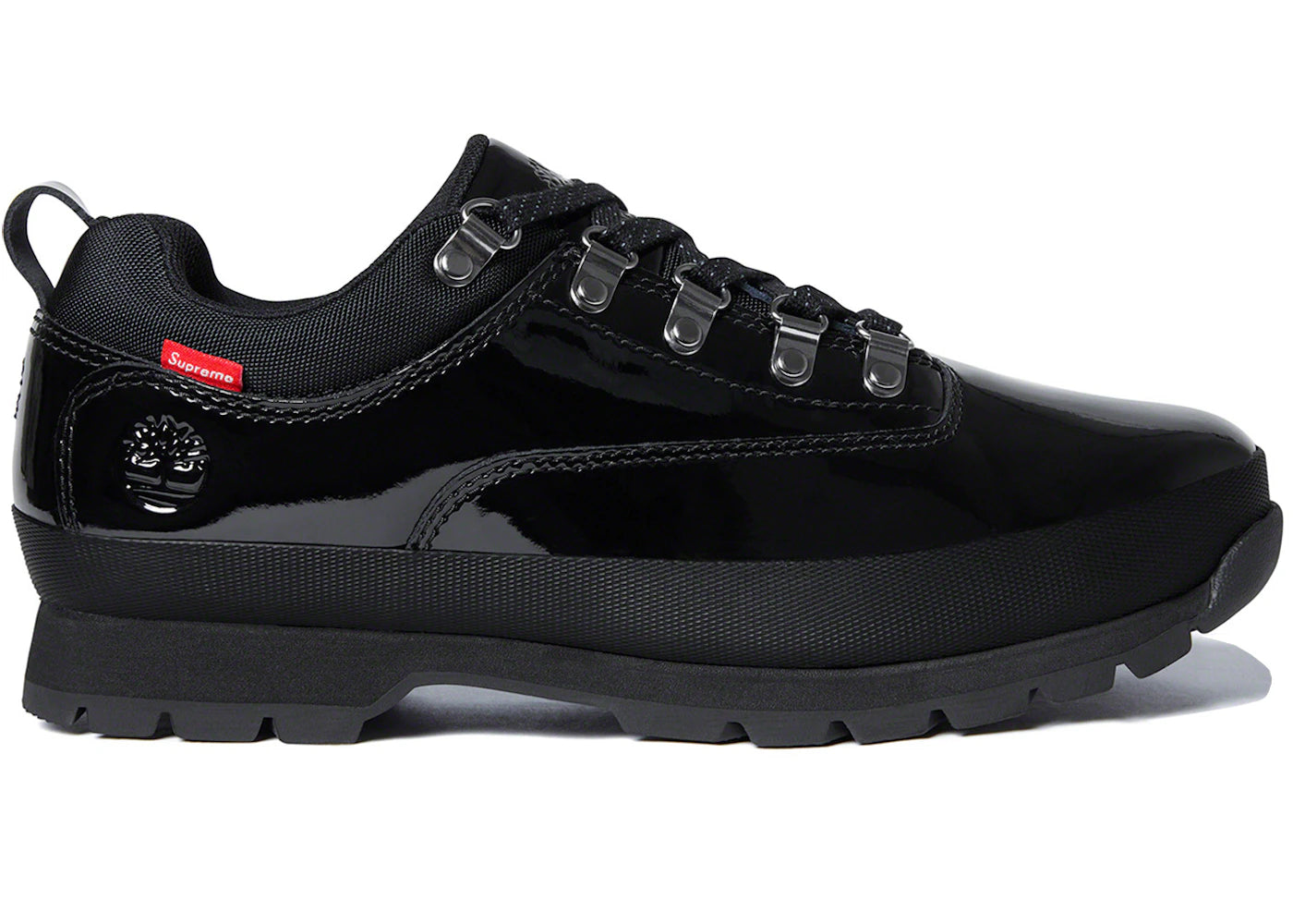 timberland euro hiker low supreme patent leather black