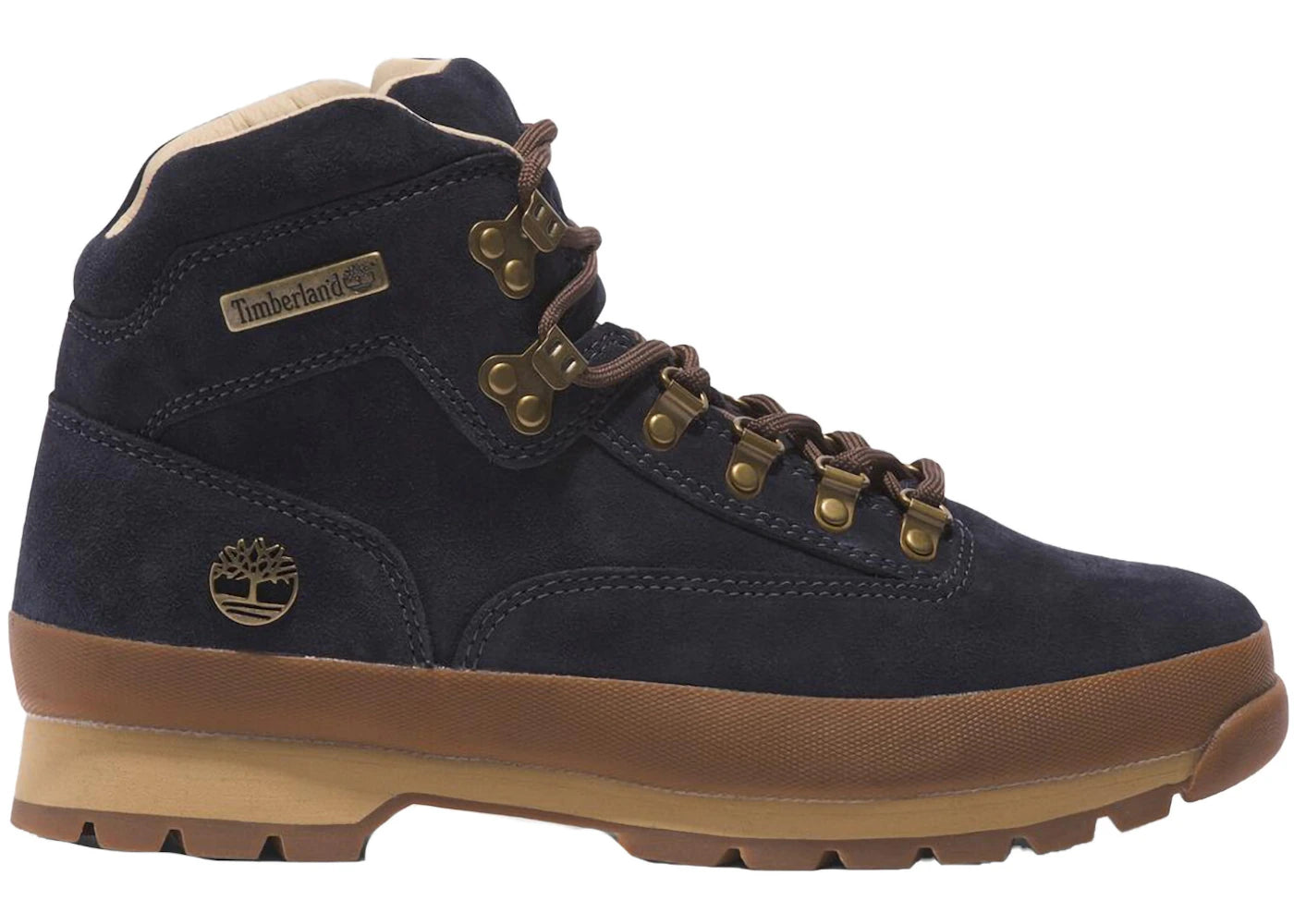 timberland euro hiker mid lace up dark blue suede