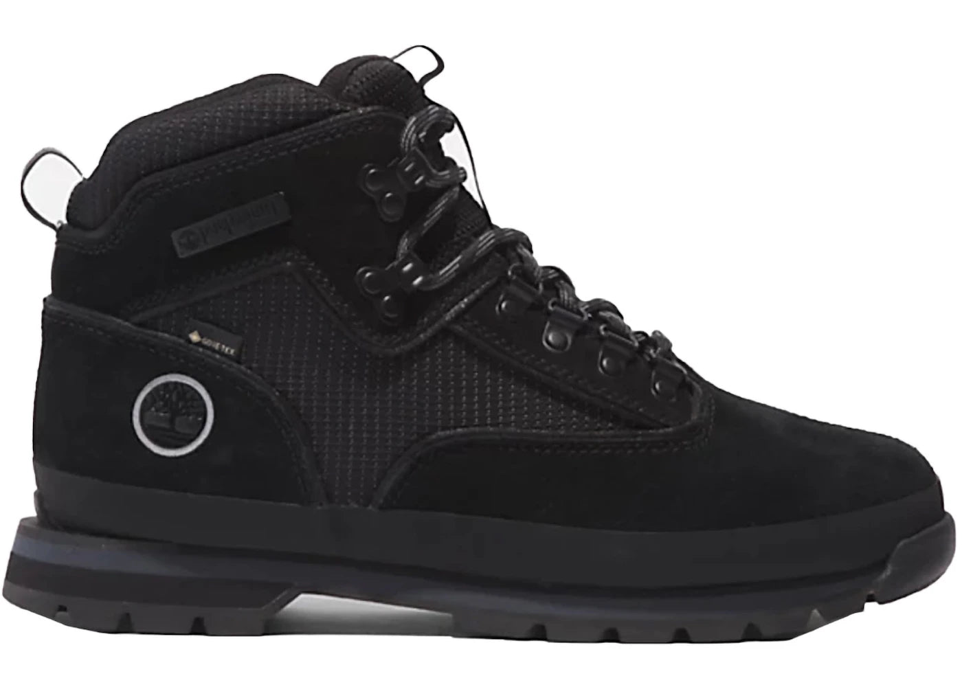 timberland euro hiker mid lace up gore-tex black suede
