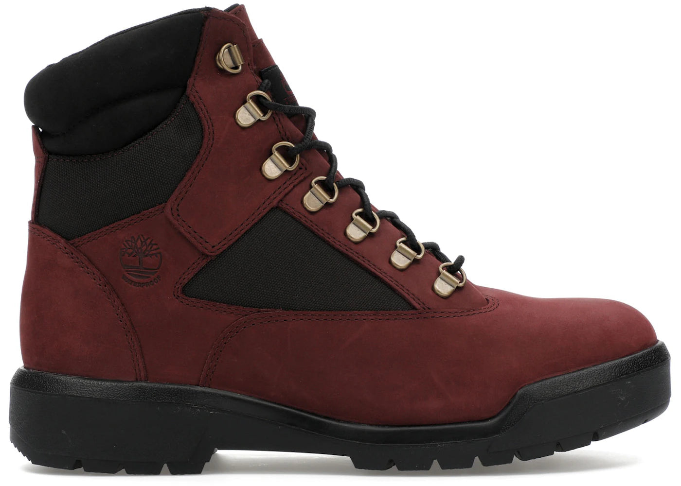 timberland field boot lace up waterproof dark port