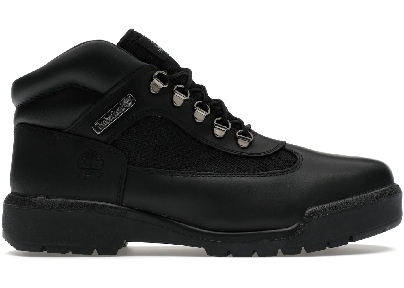 timberland field boot mid lace up waterproof black