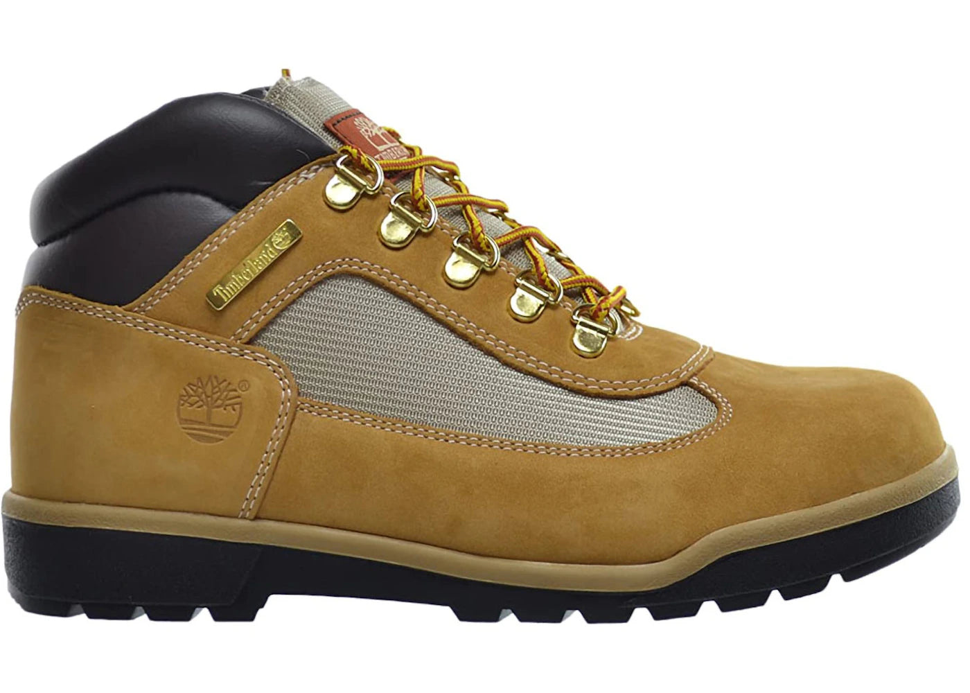 timberland field boot mid lace up wheat (gs)