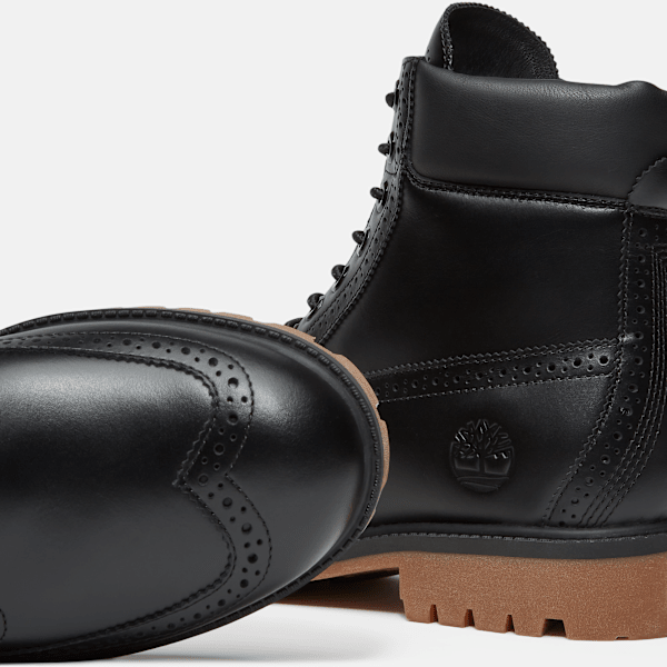 Timberland Heritage 6-Inch Waterproof Boot Black Full-Grain