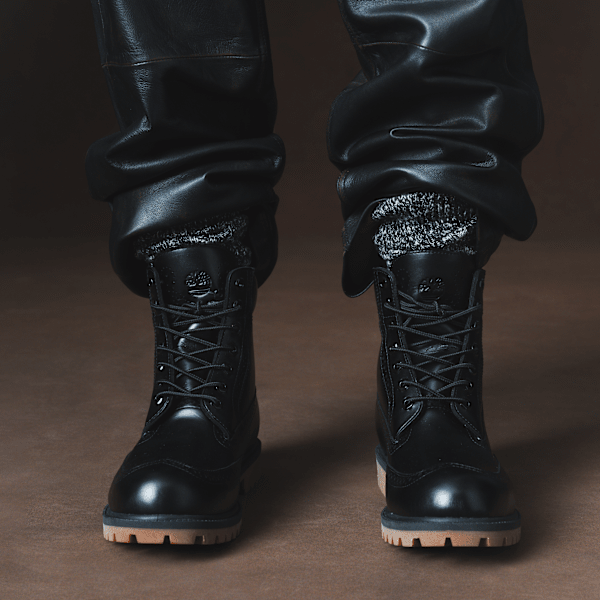 Timberland Heritage 6-Inch Waterproof Boot Black Full-Grain