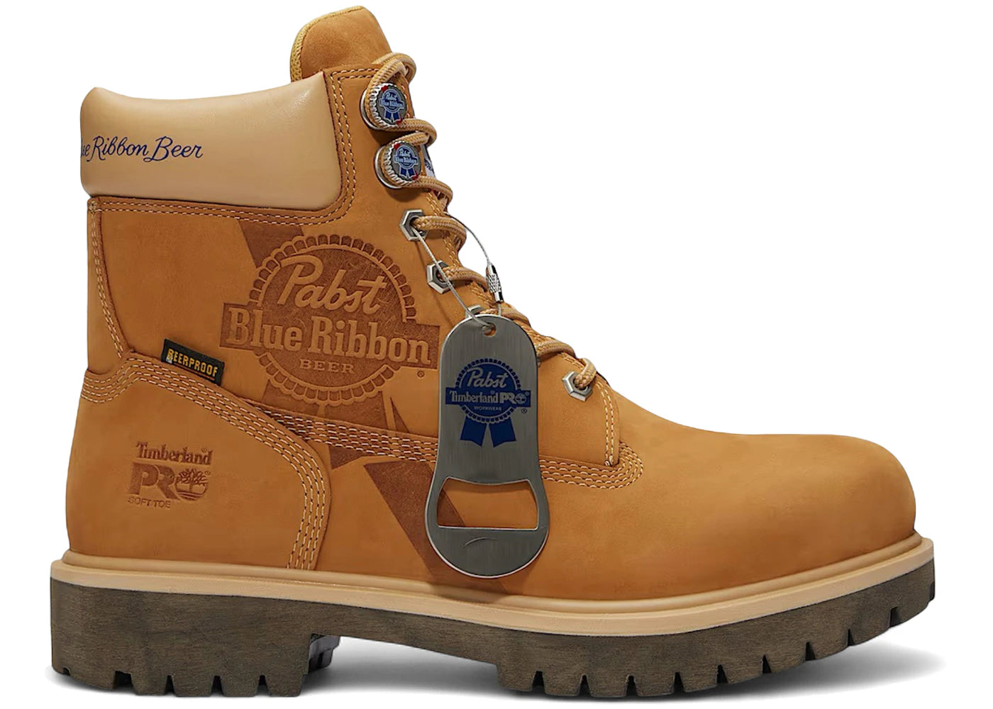 timberland pro 6" soft toe work boot pabst blue ribbon wheat nubuck