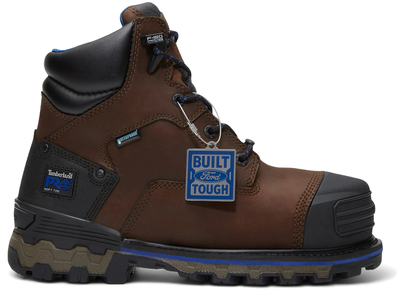 Timberland Pro Boondock 6" Waterproof Work Boot Ford Brown Blue