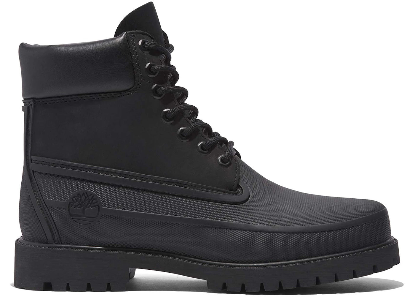 timberland rubber toe 6" boot remix blackout full grain