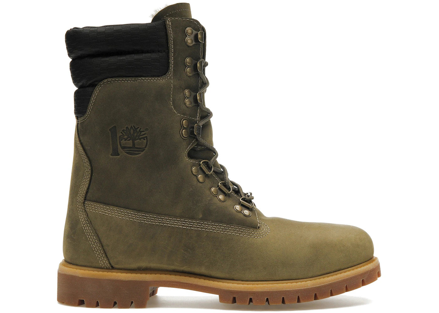 timberland shearling winter extreme super boot ronnie fieg kith light green