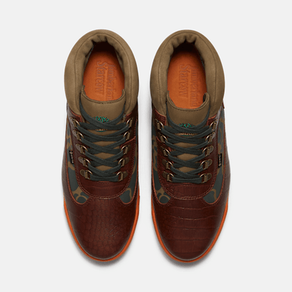 Timberland X Starcow Waterproof Field Boot Brown Croc Embossed Full-Grain